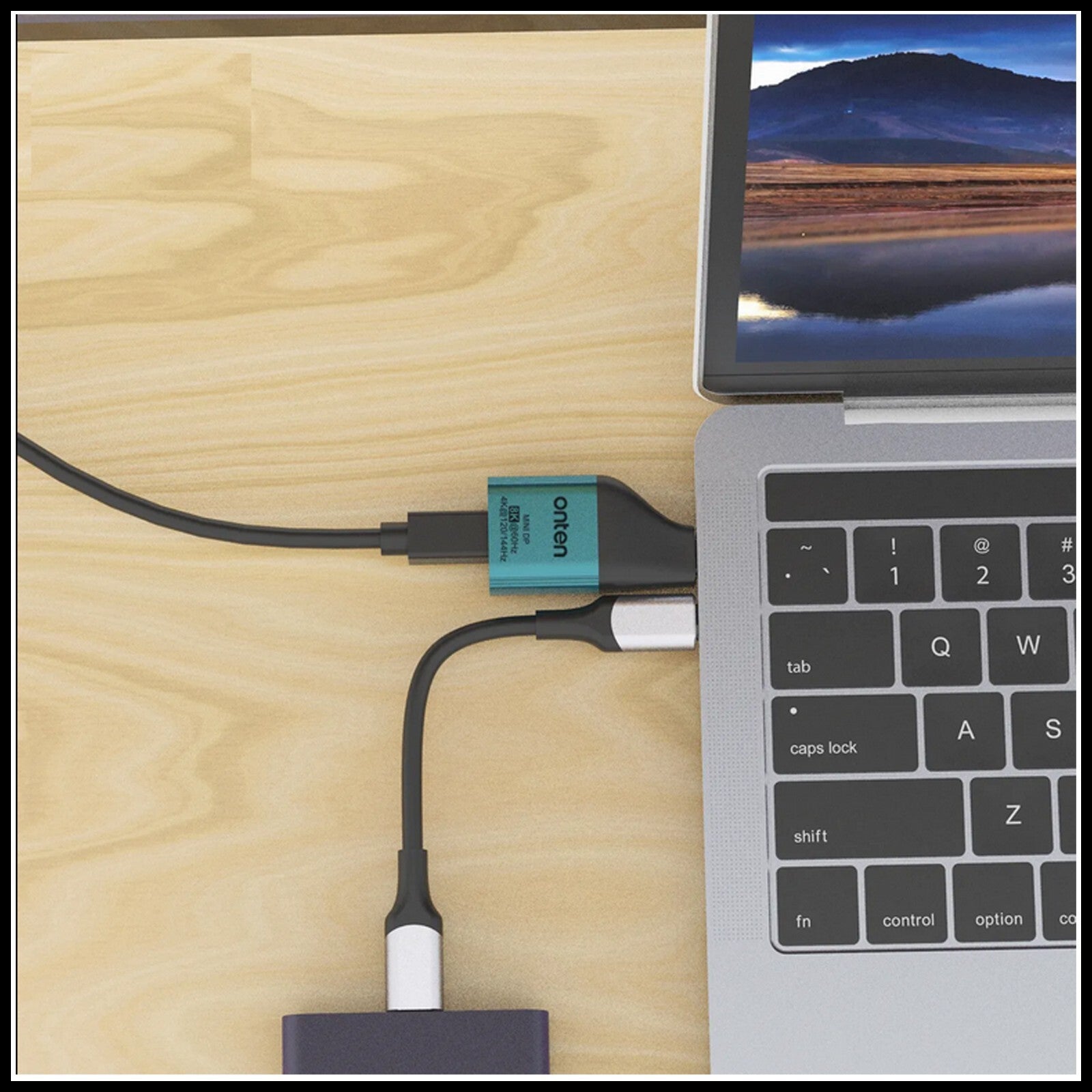 For Onten OTN-UC103M USB-C Male To Mini DP (Display Port) Female Adapter
