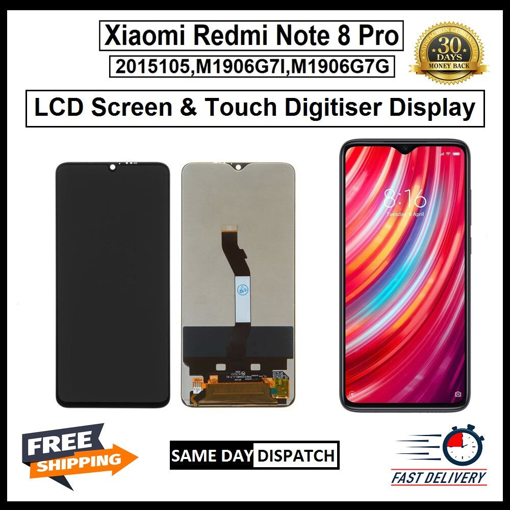 For Xiaomi Redmi Note 8 Pro LCD Display Screen Touch Digitizer Replacement