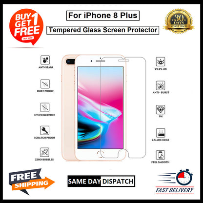 2 Pack Of For iPhone 6 /6s /6+ /6s+ /7 /7Plus /8 /8Plus Tempered Glass Protector