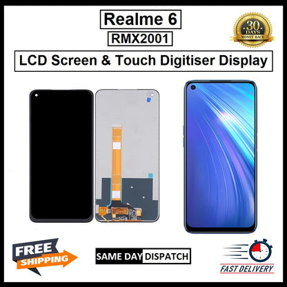 For Oppo REALME 6 ( RMX2001)  LCD Display Touch Screen Digitizer Replacement