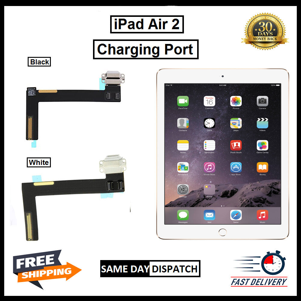 For iPad Air 2 (A1566) Charging Port Flex Replacement Dock Connector
