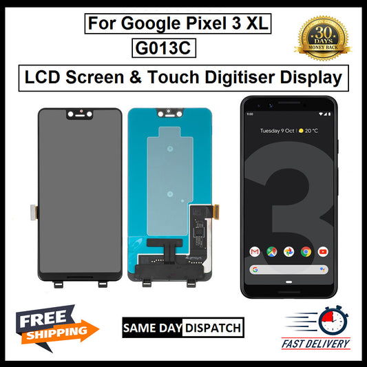 For Google Pixel 3 XL LCD Display Screen Touch Digitizer Replacement Black 