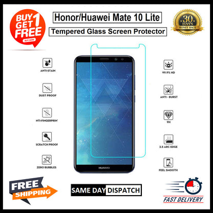 2 Pack Huawei Honor 6X 7X 8X 9X 10 8S 7A / Mate 10 Lite Tempered Glass Protector