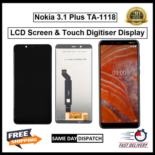 For Nokia 3.1 Plus / TA-1118 LCD Screen Touch Digitizer Replacement display