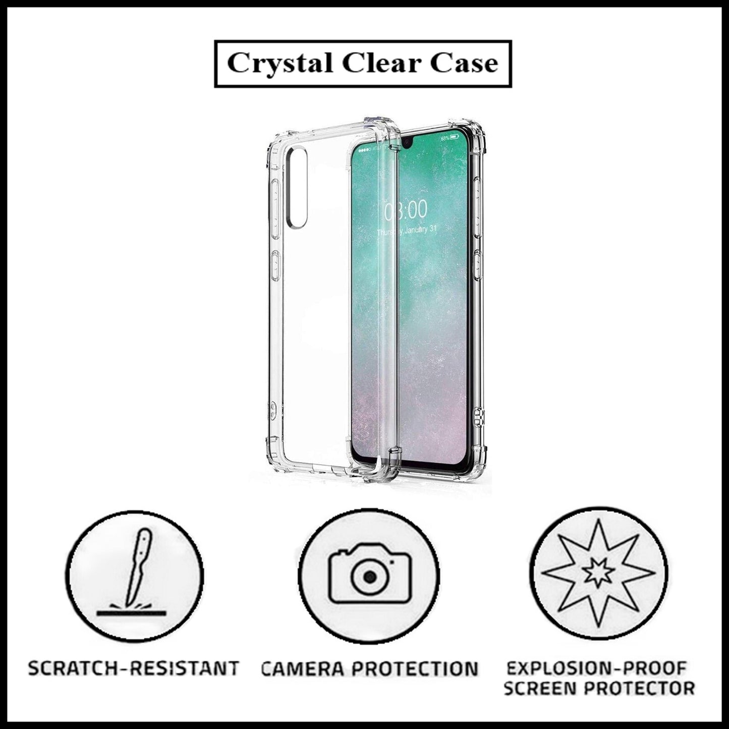 For Samsung Galaxy A30s King Kong Anti Burst & Silicon Shockproof Case Cover