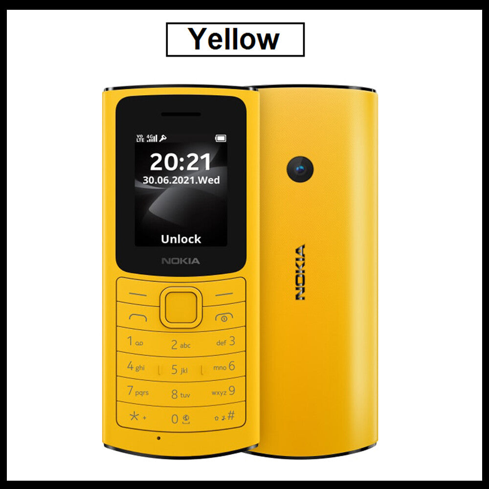 Nokia 110 4G LTE BIG Button & Unlocked ( Dual Sim ) & MP3 Player & FM Radio