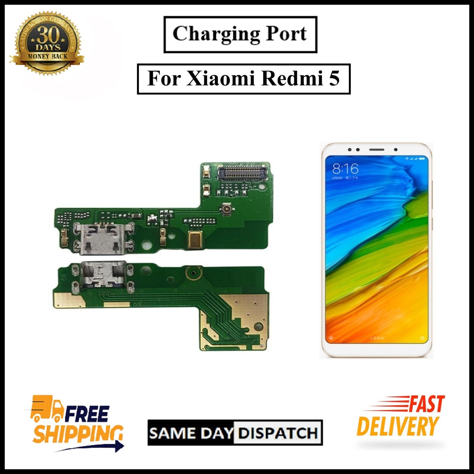 For Xiaomi Redmi 5 Charging Port Board Connector Replacement