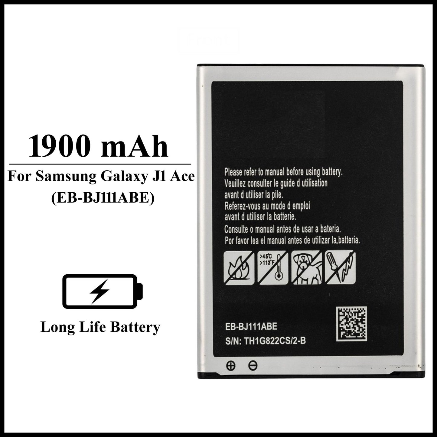 For Samsung Galaxy J1 Ace (SM-J111F) 1900mAh+ Internal Replacement Battery