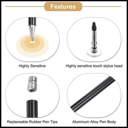 For Dadu Passive Capacitive Stylus Pen With Extra 2 Replaceable Tip