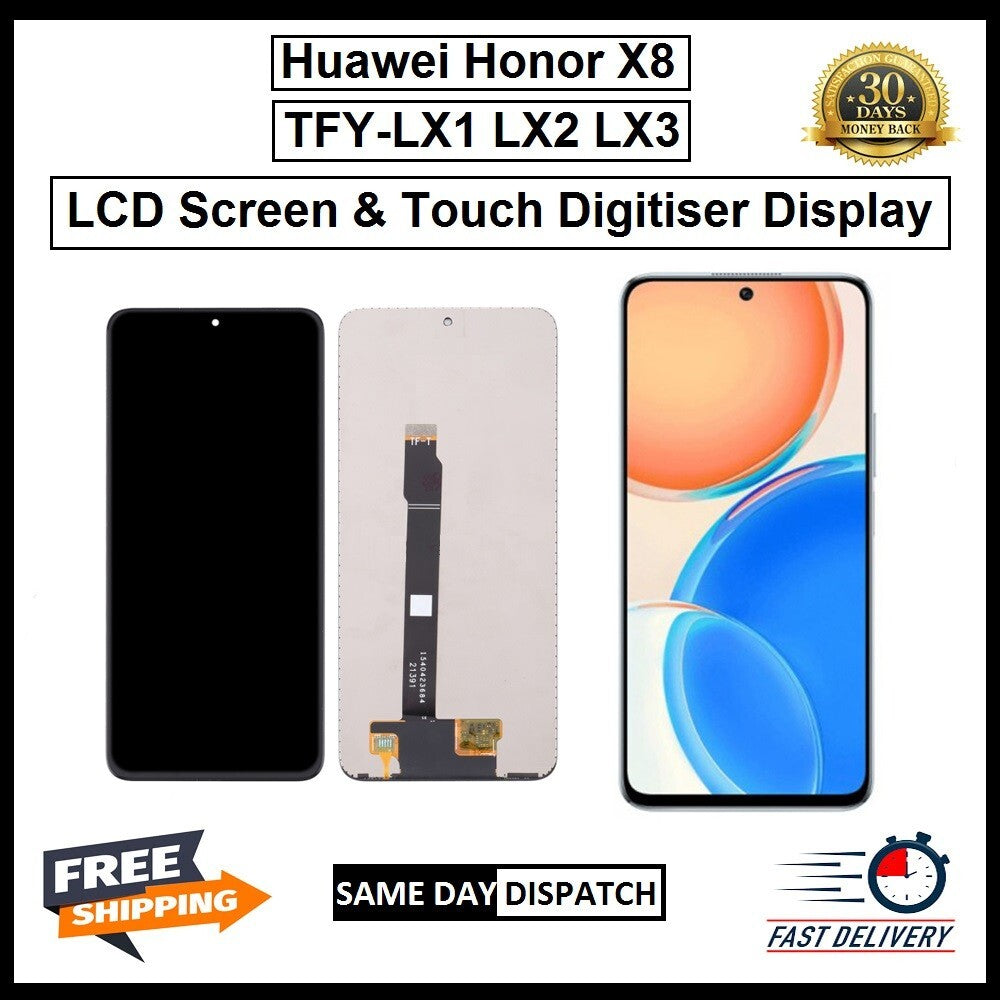 For Huawei Honor X8 TFY-LX1 LX2  Display Screen Touch Digitizer Replacement LCD