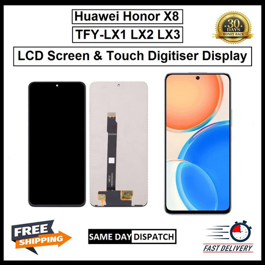 For Huawei Honor X8 TFY-LX1 LX2  Display Screen Touch Digitizer Replacement LCD