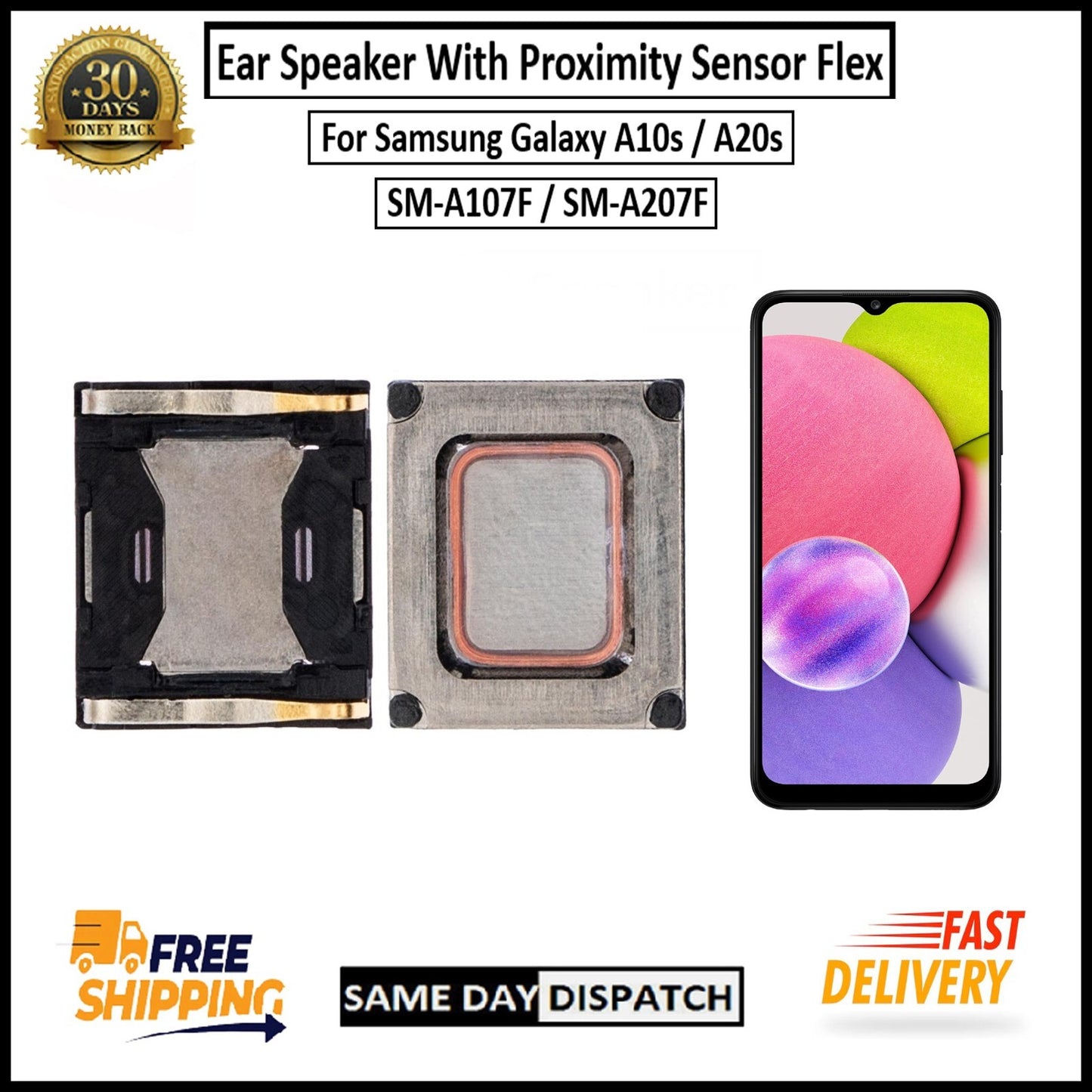 For Samsung Galaxy A10s / A20s  Ear Speaker Flex With Proximity Sensor Earpiece