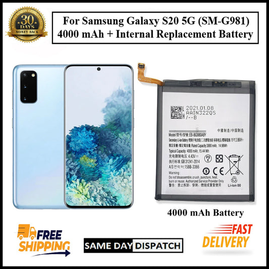 For Samsung Galaxy S20 5G ( SM-G981 ) 4000mAh+ Internal Replacement Battery