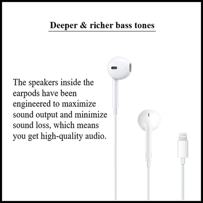 For Budi Wired Earphones With Lightning Connector