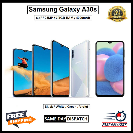 Brand New Samsung Galaxy A30s 32 Gb & 3 Gb RAM & Unlocked ( Dual Sim )