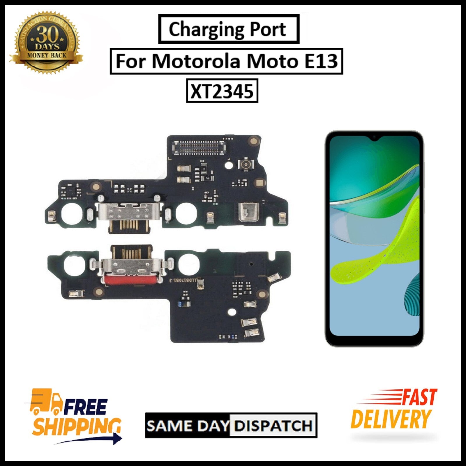 For Motorola Moto E13 / XT2345 Charging Port Flex Replacement
