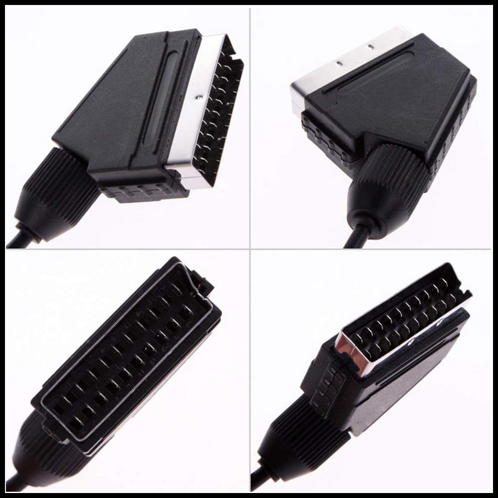For Premium SCART Lead Cable Fully Wired 21 Pin RGB Compatible With SKY TV DVD