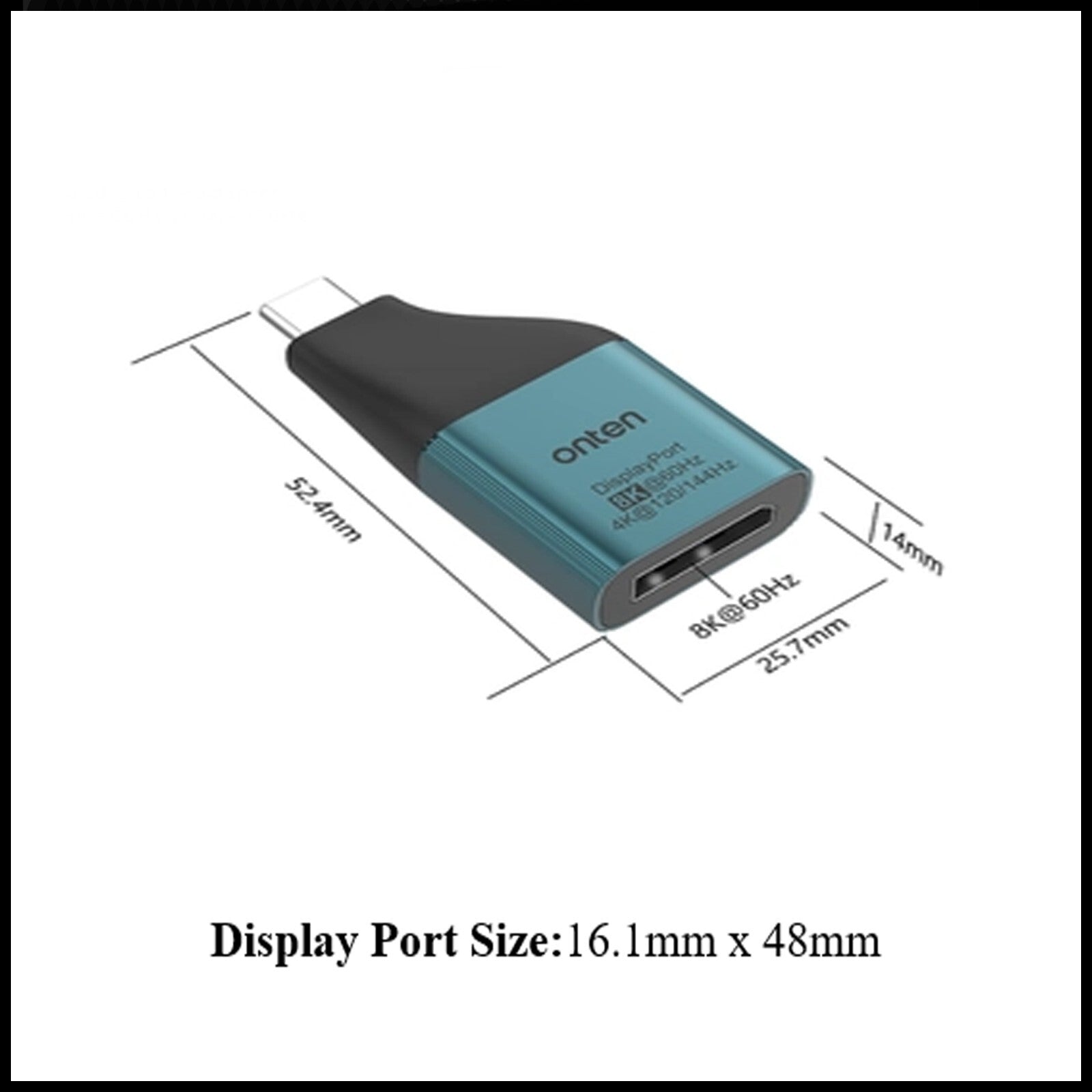 For Onten USB-C To Display Port (DP) Adapter 8K 60Hz Video Converter