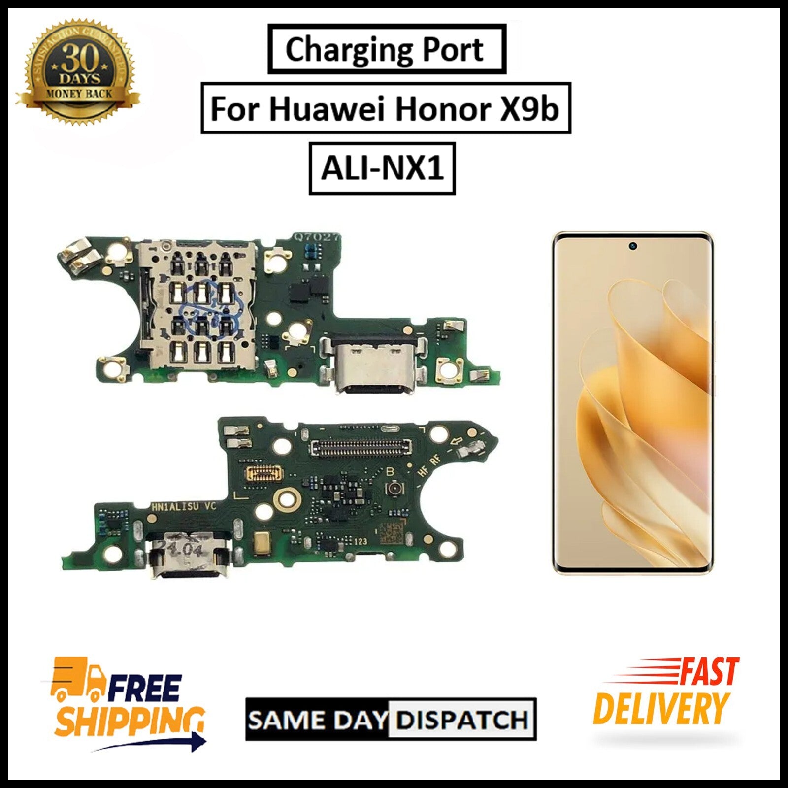 For Huawei Honor X9b Replacement Charging Port Board Flex Connector