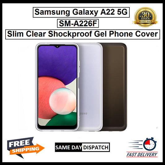 For Samsung Galaxy A22 5G / SM-A226F Slim Clear Shockproof Gel Phone Cover