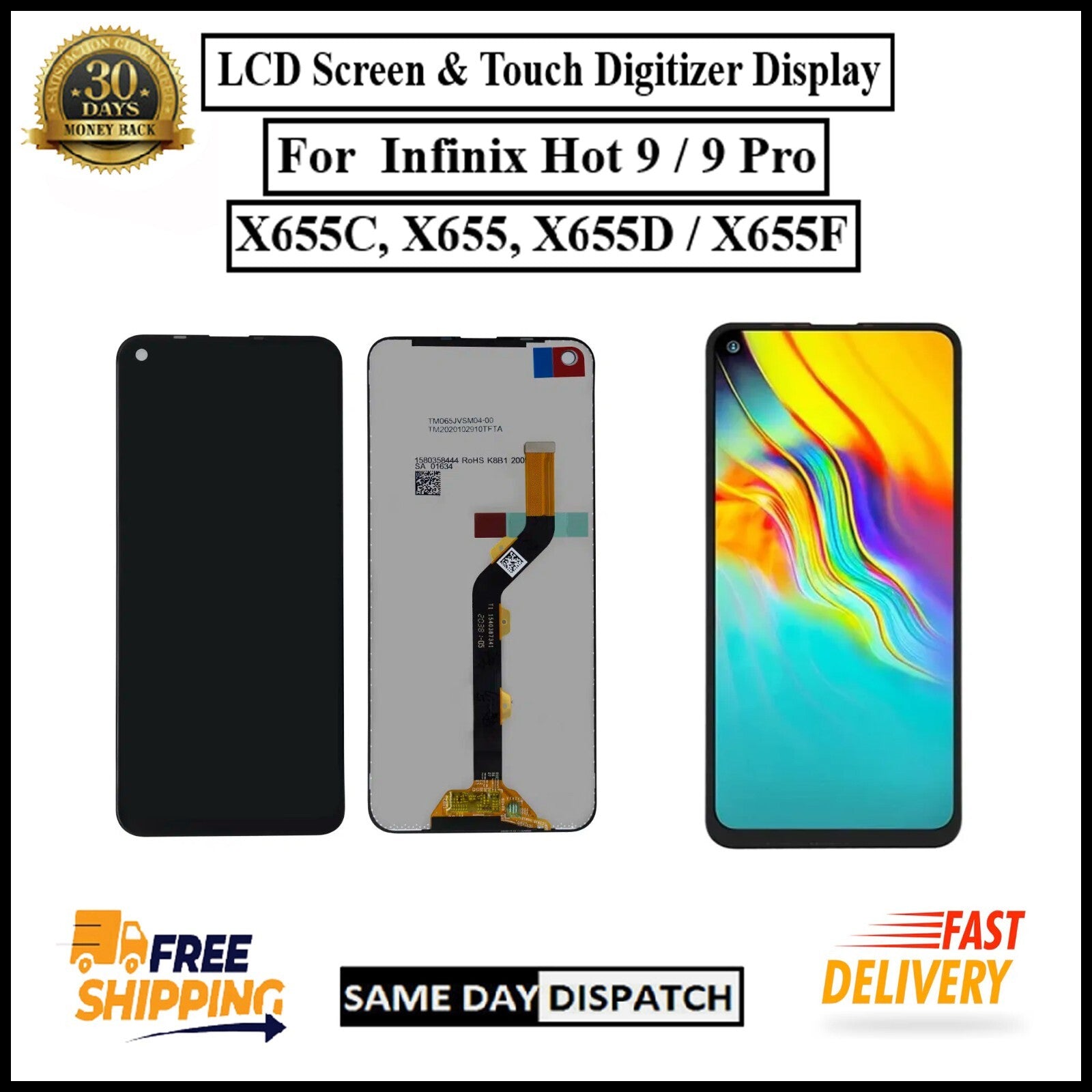 For Infinix Hot 9 / 9 Pro / X655C X655 X655D /X655F LCD Display Touch Digitizer