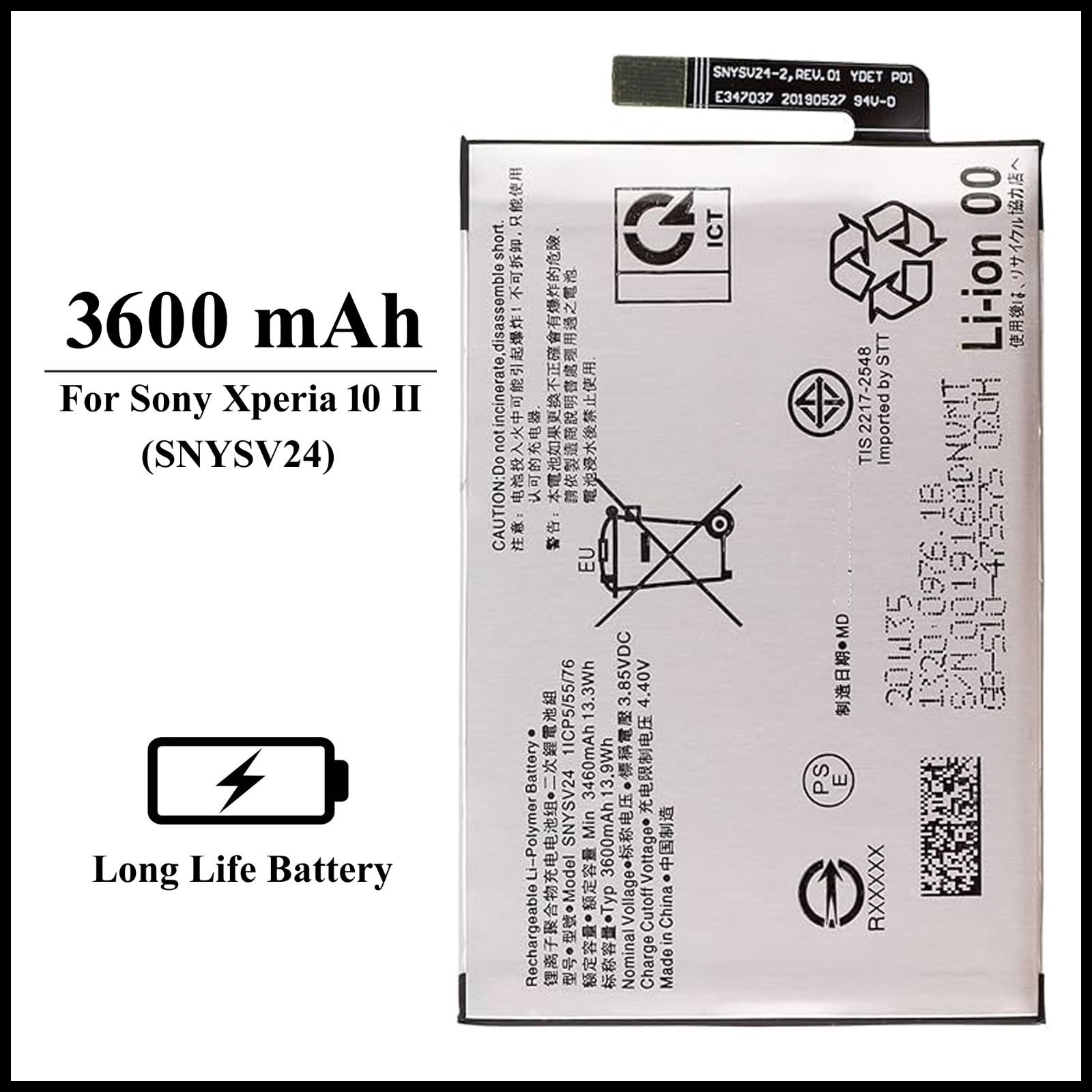 For Sony Xperia 10 II (2) XQ-AU51 /XQ-AU52 (SNYSV24) 3600mAh+ Internal Battery