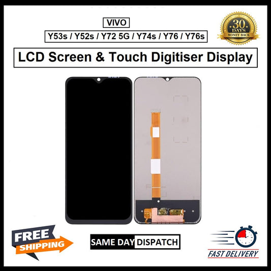 For Vivo Y53s/Y52s/Y72/Y74s/Y76   Display Screen Touch Digitizer Replacement LCD