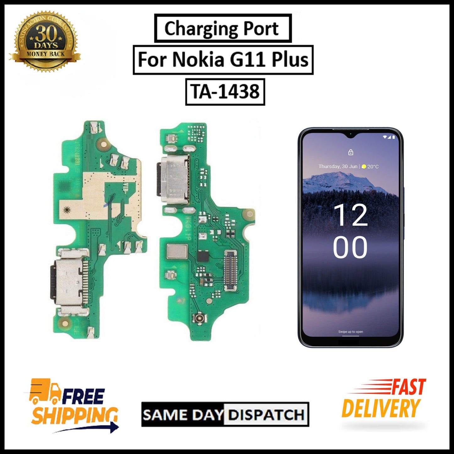 For Nokia G11 Plus Micro Charging Port Board Connector Replacement