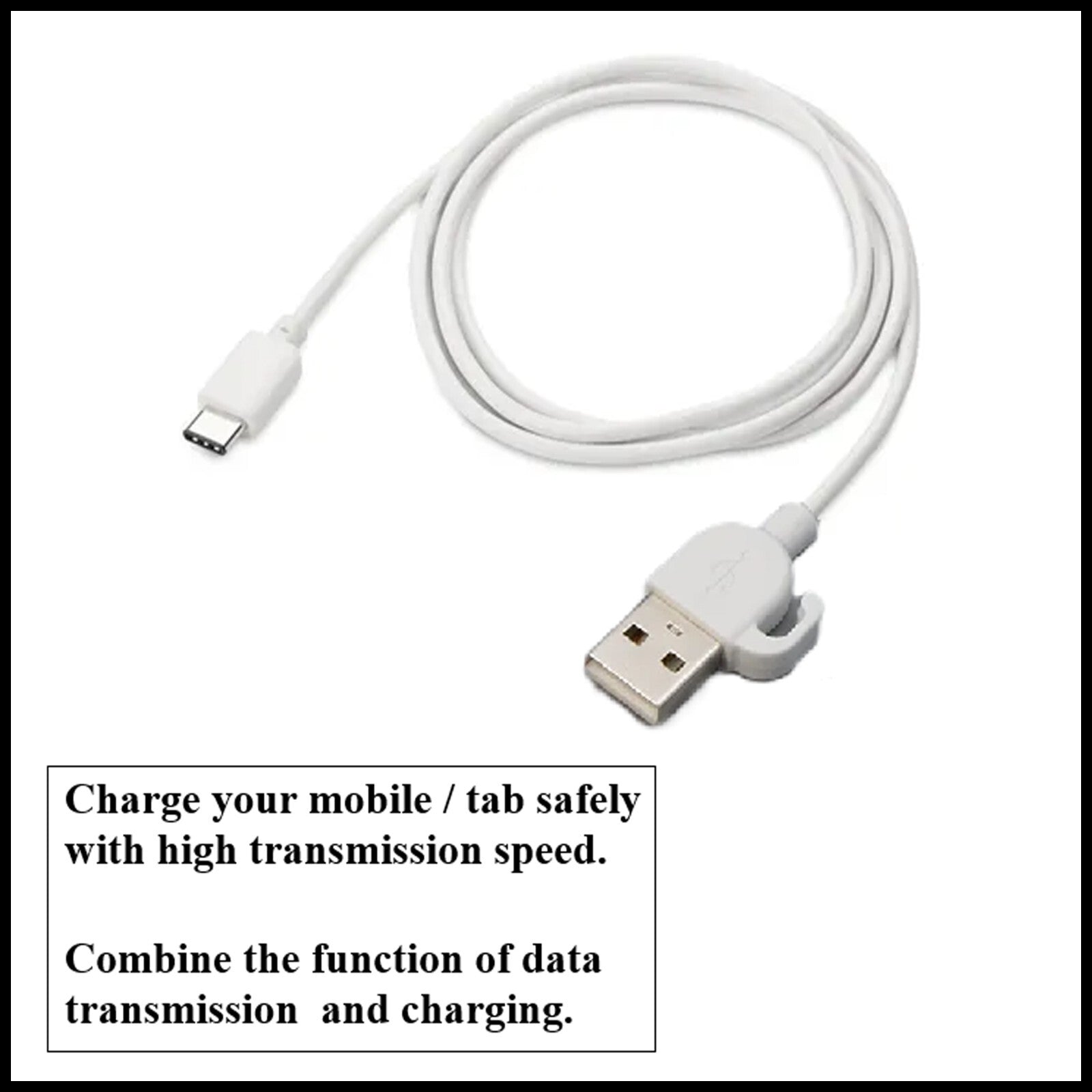 For Budi 1M USB to Type-C Fast Charging Cable 2.4A & 1 Meter