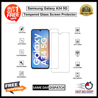 For Samsung A05/A05S/A15/A25 5G / A15 5G/ A34 5G/A54 5G Tempered Glass Protector
