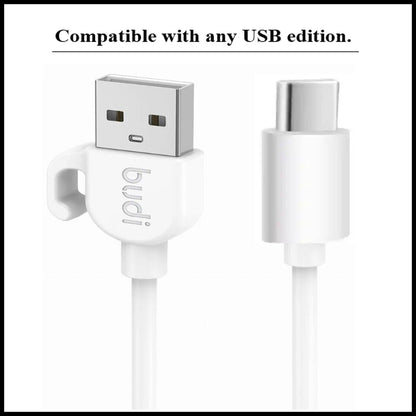For Budi 1M USB to Type-C Fast Charging Cable 2.4A & 1 Meter