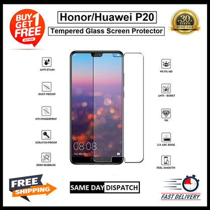 2 Pack Huawei P8 P10 P20 P30 Lite Psmart 2019 2020 2021 Tempered Glass Protector