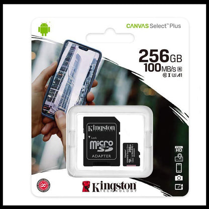 Kingston Micro SD 256 GB Memory Card & Adapter & Class 10 & A1