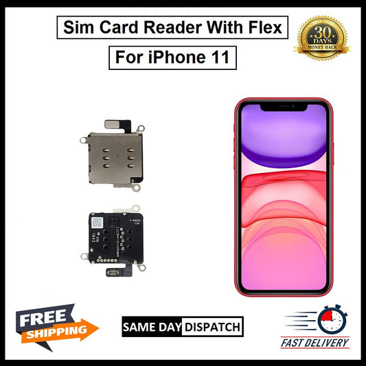 For iPhone 11 Brand New Sim Card Reader Flex Replacement
