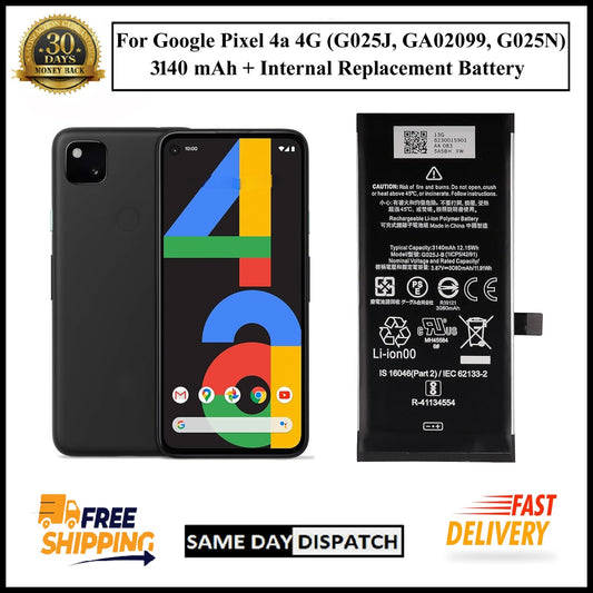 For Google Pixel 4a 4G ( G025J-B ) 3140mAh+ Internal Replacement Battery