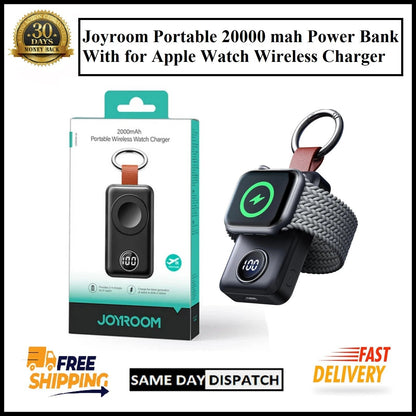 For Joyroom 2000mAh Portable Watch Wireless Charger -Digital Display & Keychain