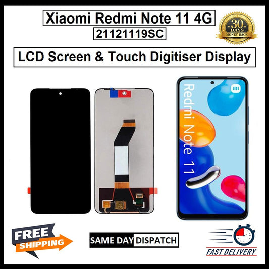 For Xiaomi Redmi Note 11 4G LCD Display Screen Touch Digitizer Replacement