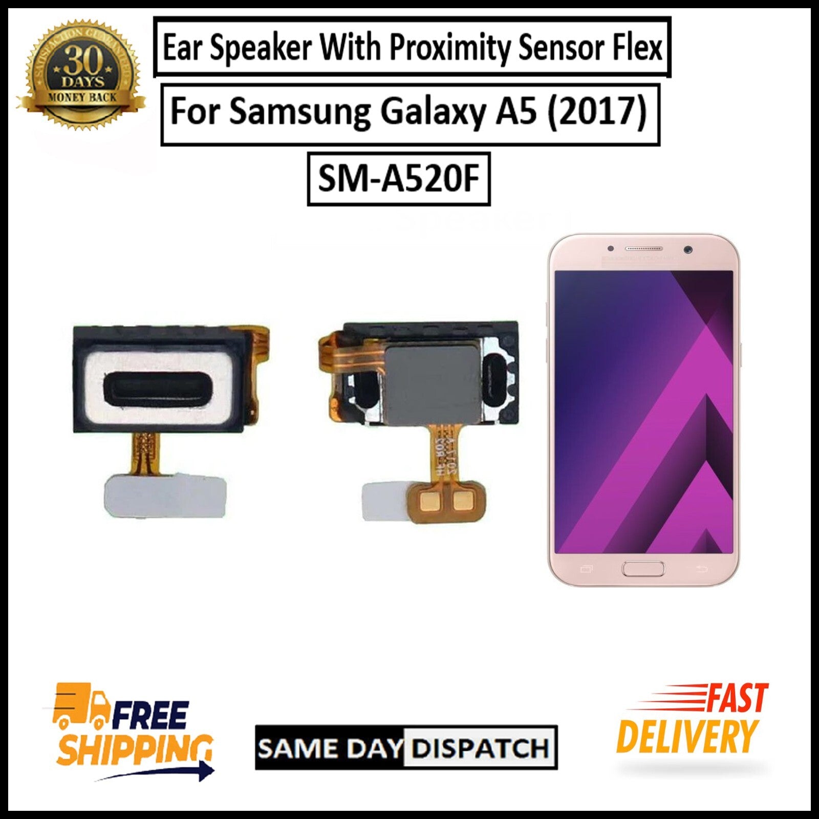 For Samsung Galaxy A5 ( 2017 ) Ear Speaker Flex With Proximity Sensor Earpiece