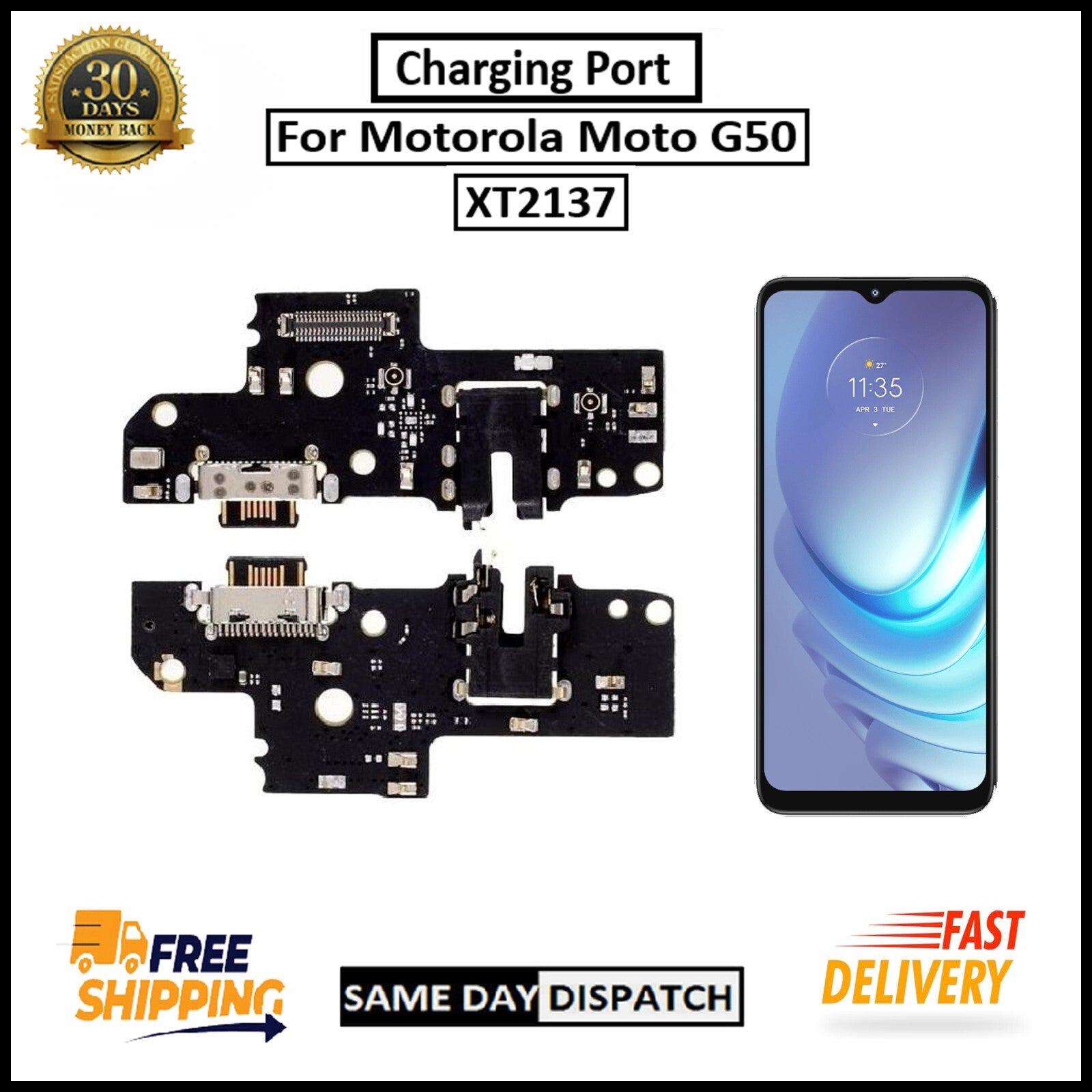 For Motorola Moto G50 / XT2137 Charging Port Flex Replacement
