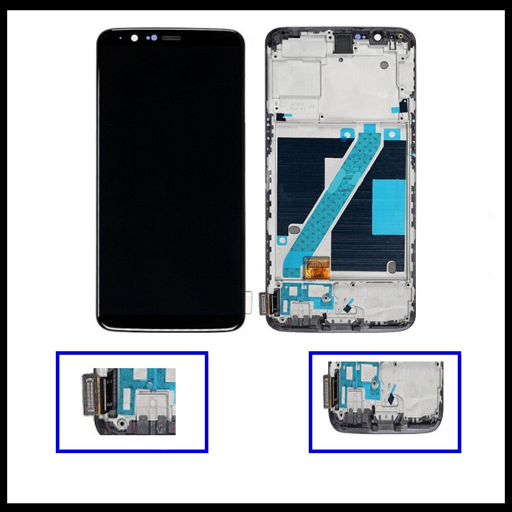 For OnePlus 5T / 1+5T With Frame Display Screen Touch Digitizer Replacement LCD