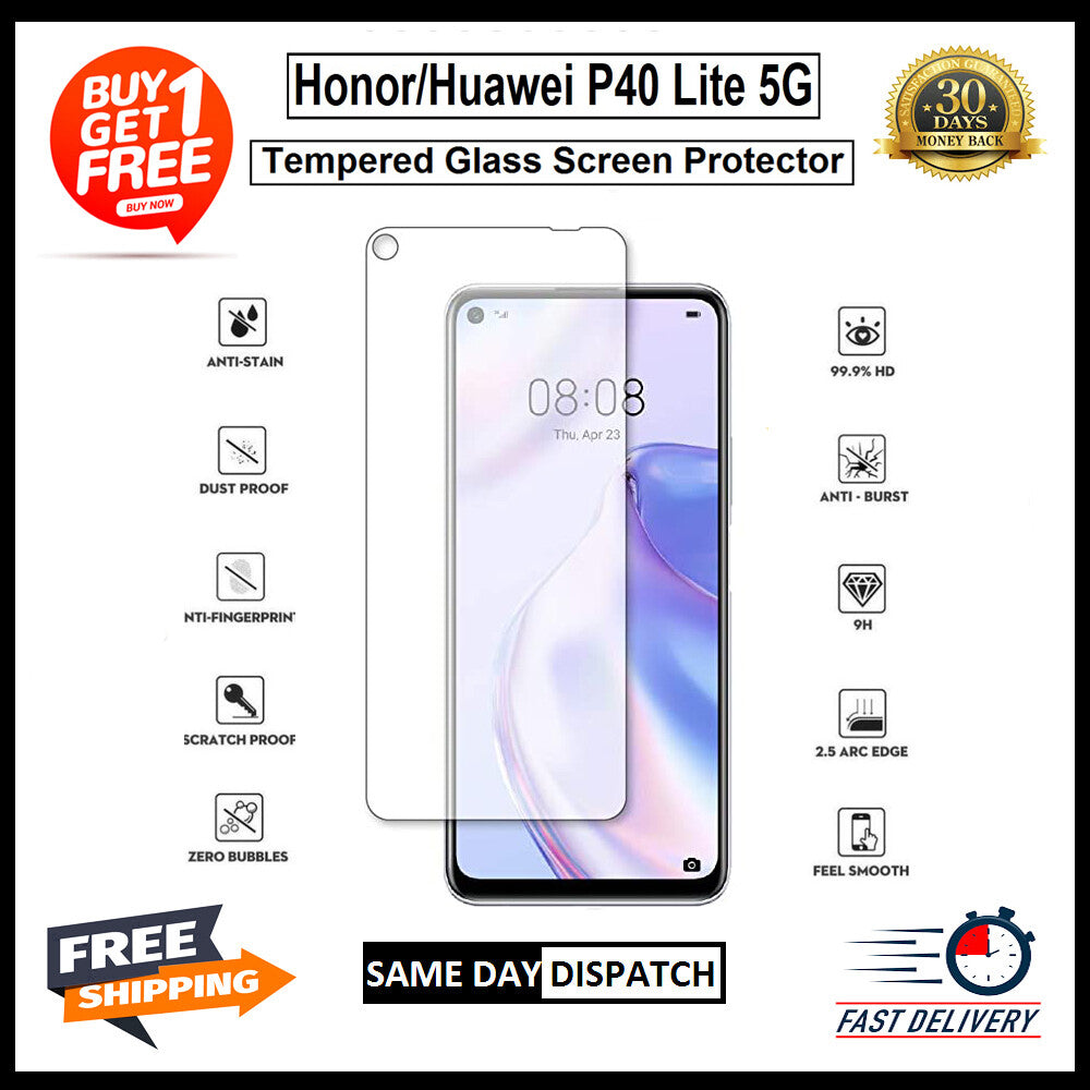 2 Pack Huawei P8 P10 P20 P30 Lite Psmart 2019 2020 2021 Tempered Glass Protector
