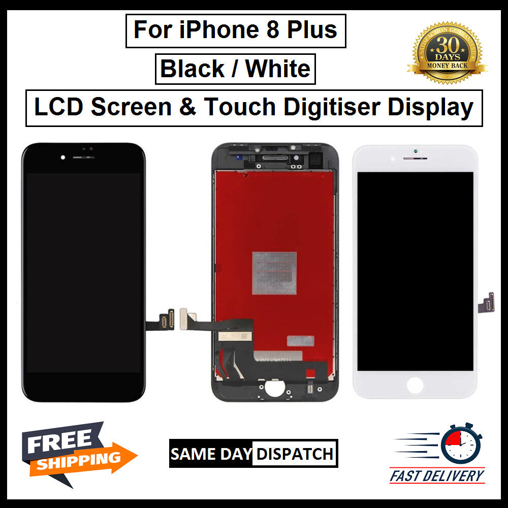 For iPhone 8 Plus Black and White 3D Premium Version Replacement Display LCD