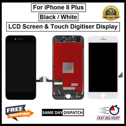 For iPhone 8 Plus Black and White 3D Premium Version Replacement Display LCD