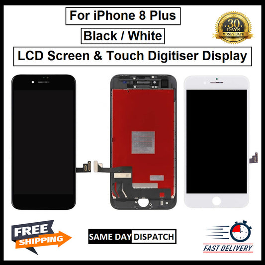 For iPhone 8 Plus Black and White 3D Premium Version Replacement Display LCD