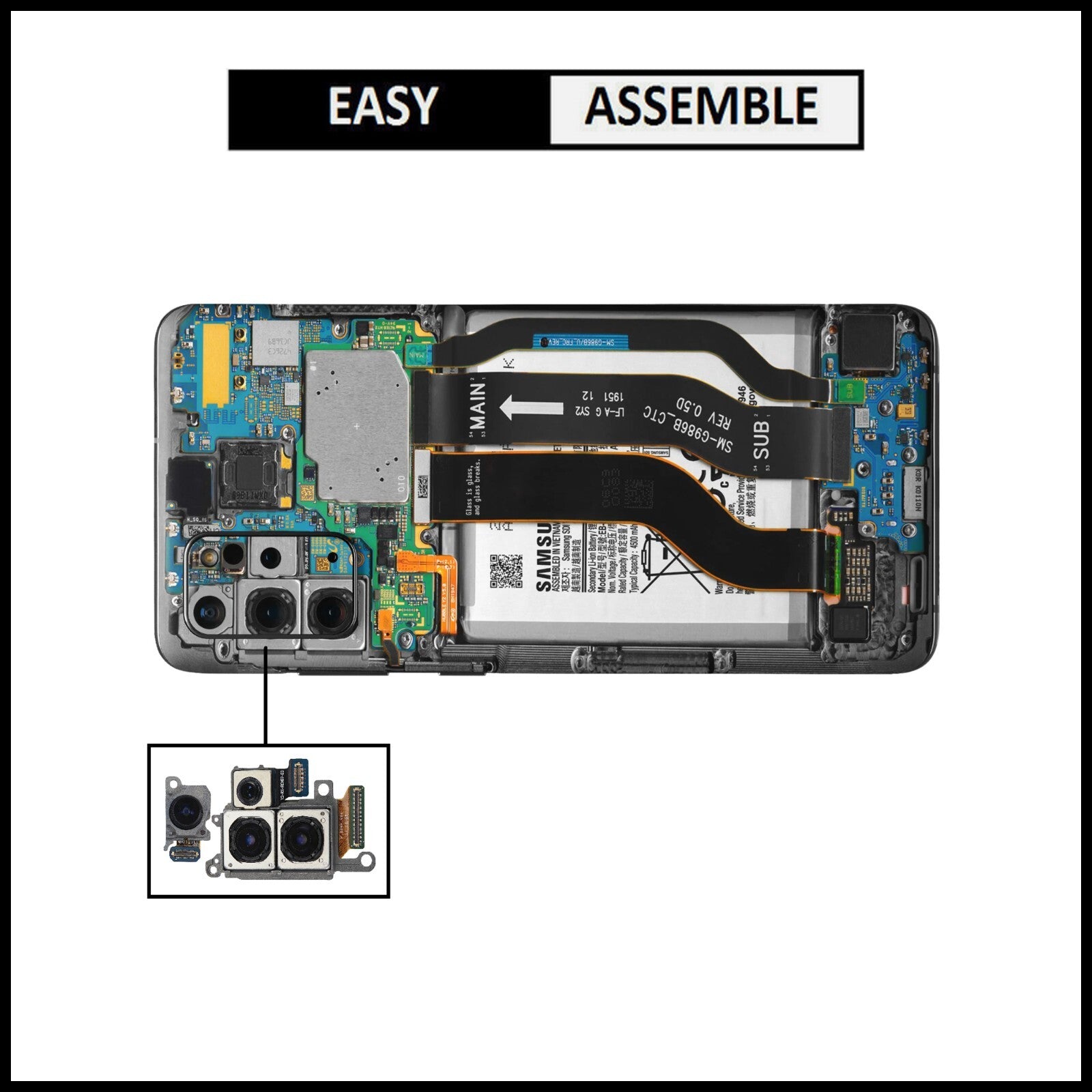 For Samsung Galaxy S20 Plus 5G G985F Genuine Rear (Back) Main Camera Replacement
