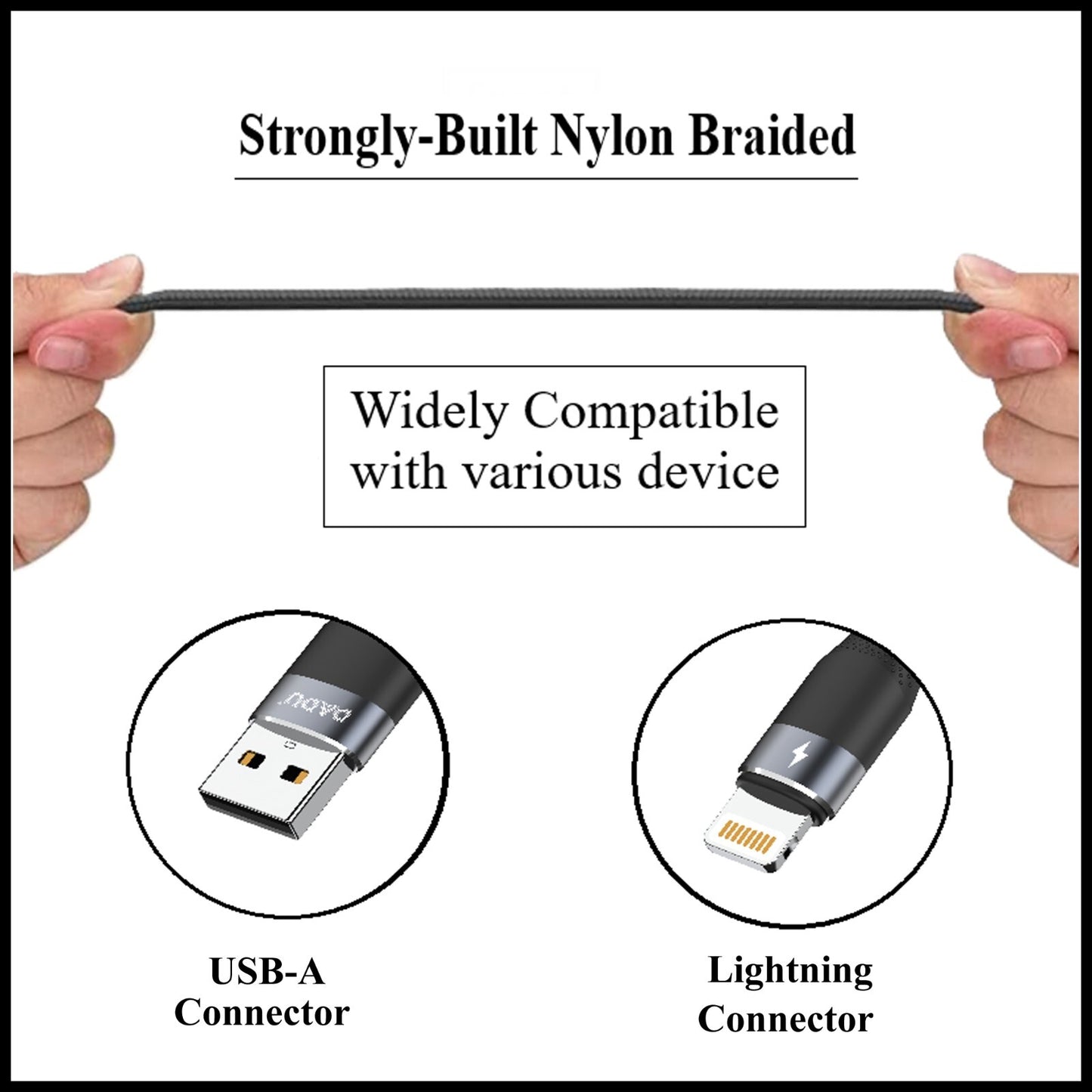 For Dadu Fast Charger USB to iPhone Data Cable - 2M