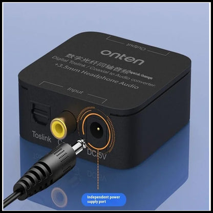 ONTEN Digital Optical Toslink / Coaxial to RCA R/L 3.5mm Audio Converter Adapter