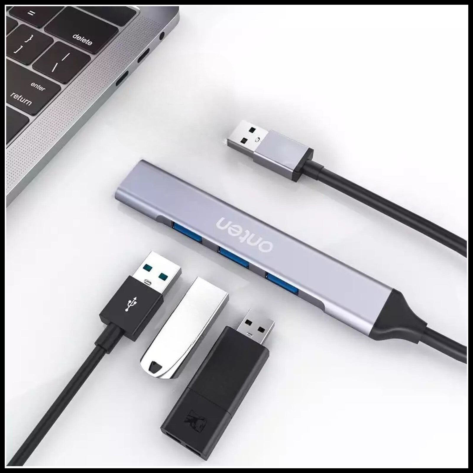 For Onten USB 3.0 to 4 Ports USB Hub High Speed Splitter Adapter