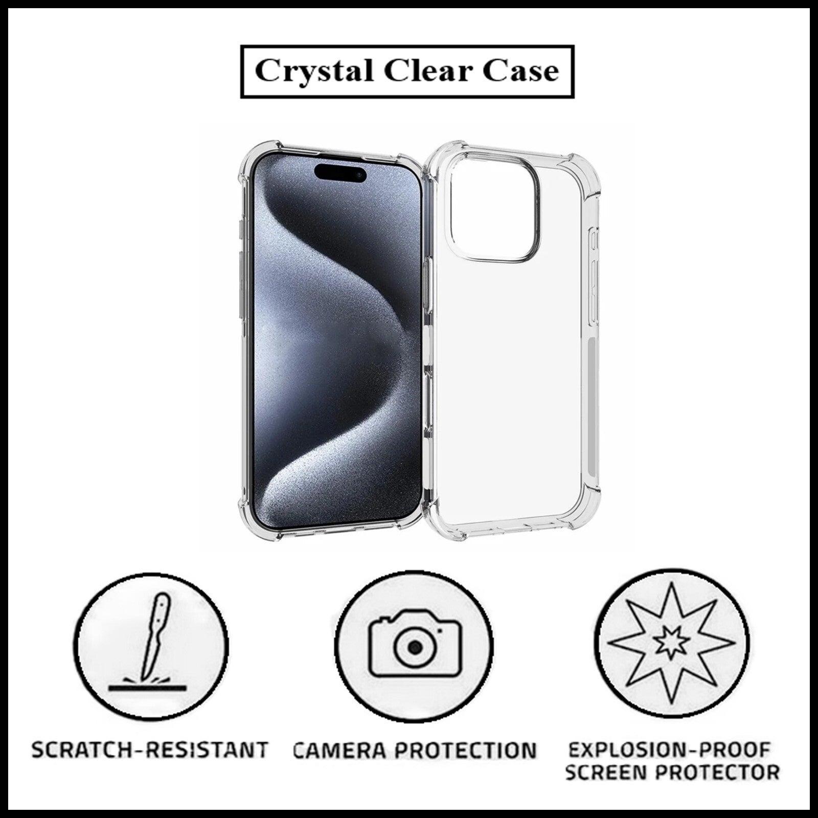For Apple iPhone 16 Pro Max King Kong Anti Burst & Silicon Shockproof Case Cover