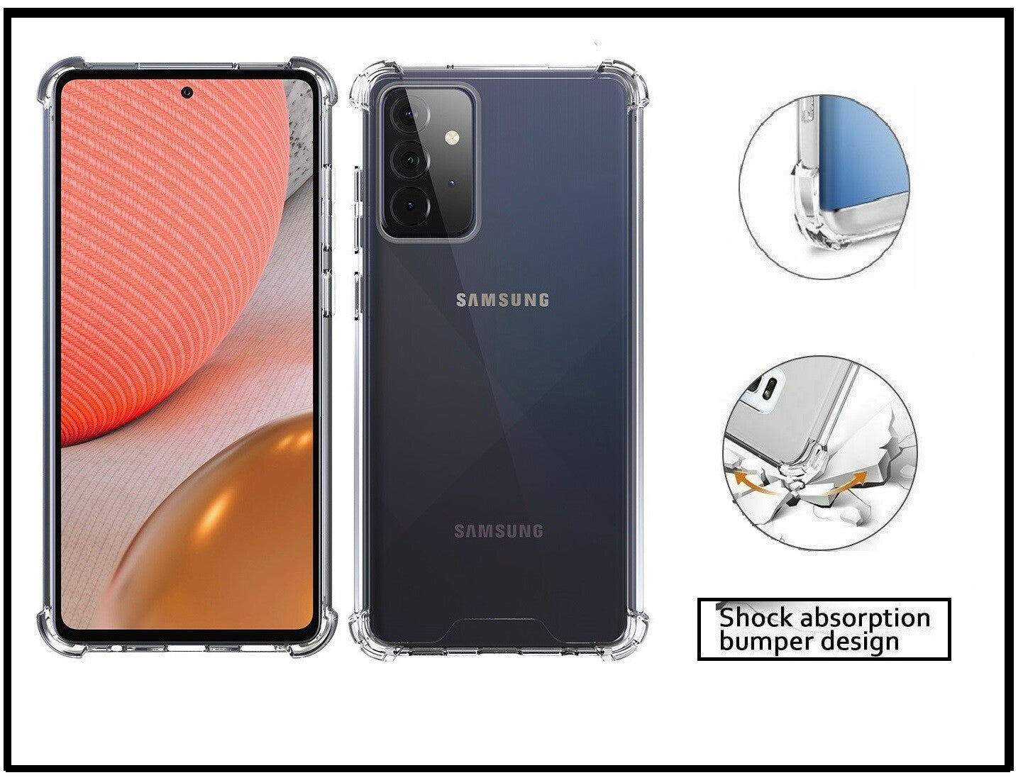 For Samsung Galaxy A72 5G King Kong Anti Burst & Silicon Shockproof Case Cover